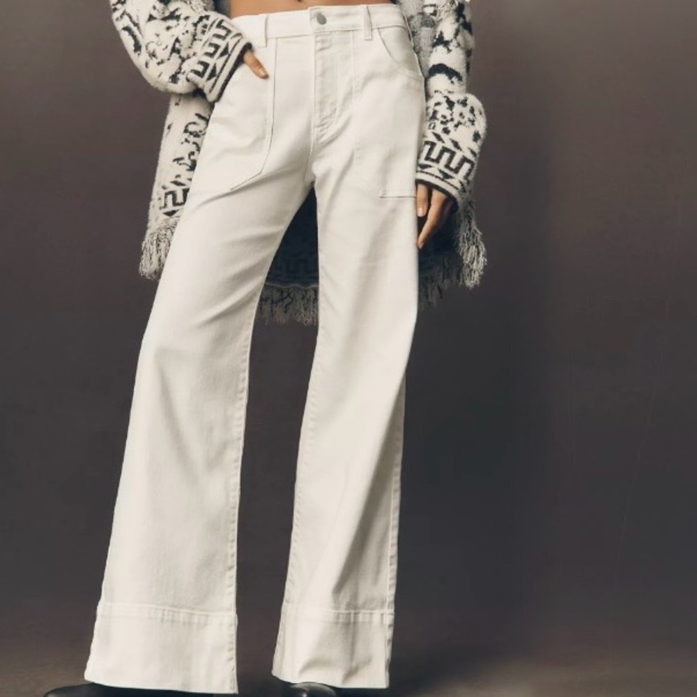 Anthropologie The Rylan Relaxed High-Rise Flare Jeans by Pilcro